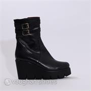 Marco Moreo Platform Boot Double Buckle - Navy